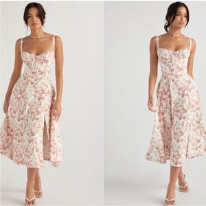 House of CB Carmen Dress Rose Print dress